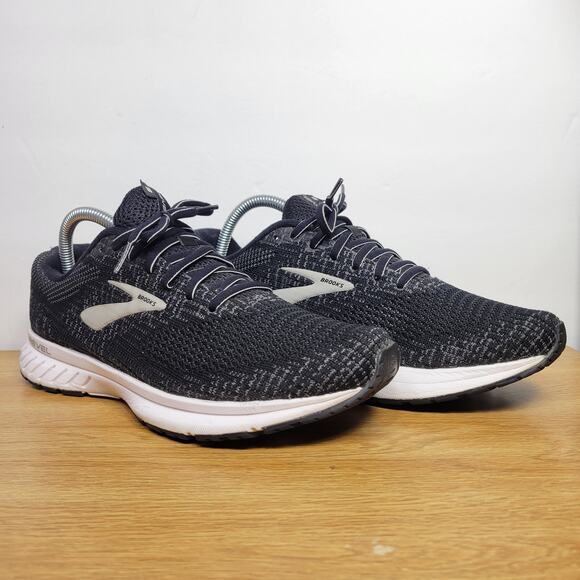 Brooks Womens Size 10B Revel 3 Black Gray Running Shoes Sneakers 1203021B012 - Picture 3 of 11